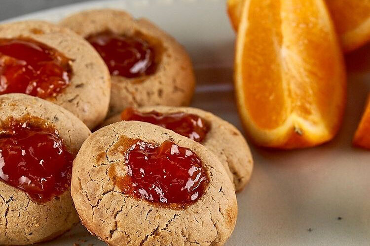 Orange Poppy Seed Vegan Shortbread