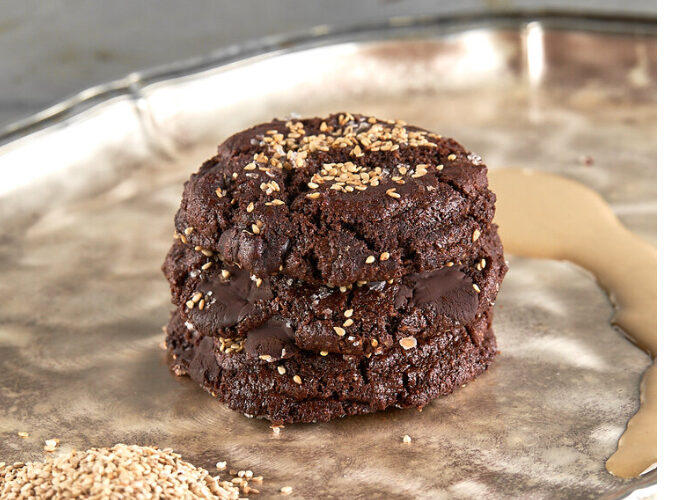 Tahini Chocolate Lava Cookies