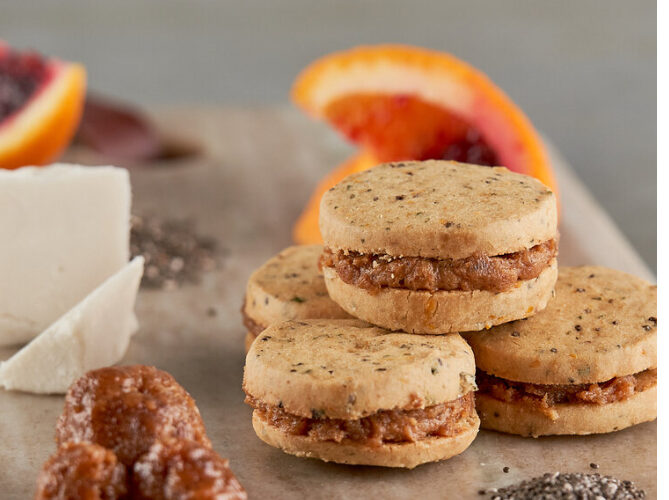 Orange Vegan Sandwich Cookies