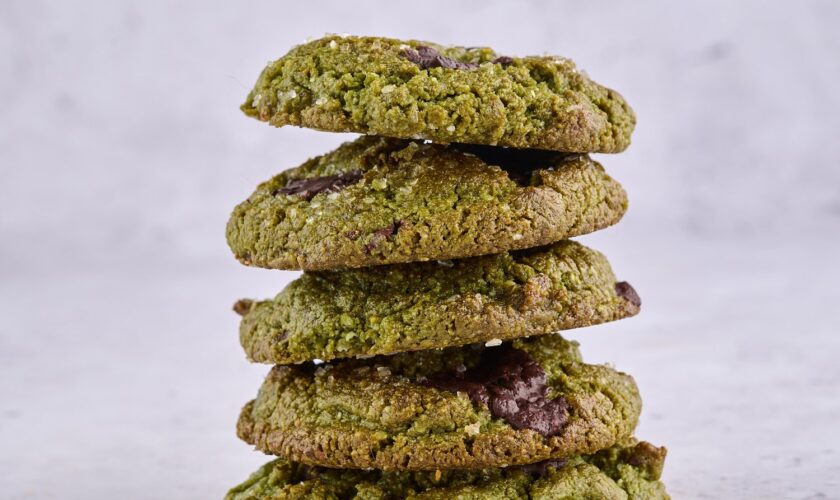 Matcha Ginger Chocolate Chunk Cookies